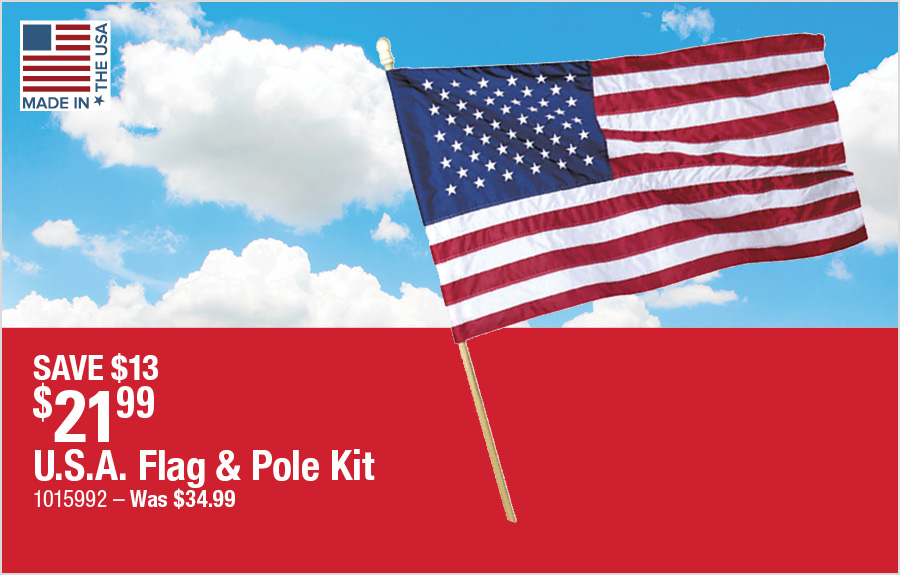 USA Flag & Pole Kit